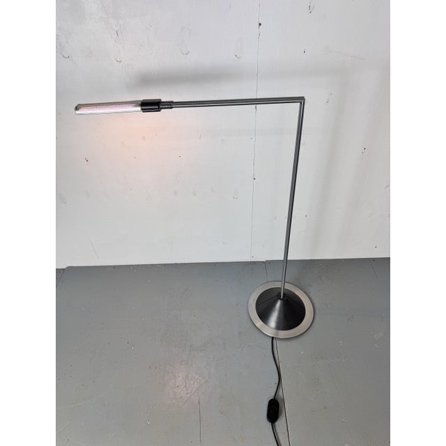 Italian Modernist Steel and Aluminum Floor Lamp by F.A. Porsche for Luci, 1980s For Sale - Image 14 of 17