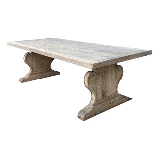 Vintage Sculptural Wood Dining Table For Sale