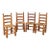 1950s French Wood and Woven Chairs Attributed to Charles Dudouyt, Set of 4 For Sale