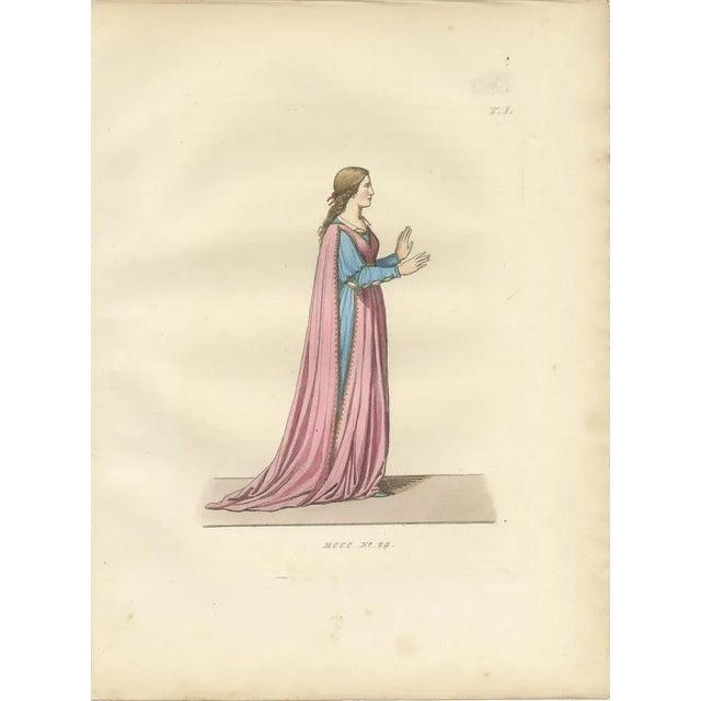 Ecclesiastical and Civic Dress in Renaissance Italy, 1845, Paper, Set of 3 For Sale - Image 9 of 10