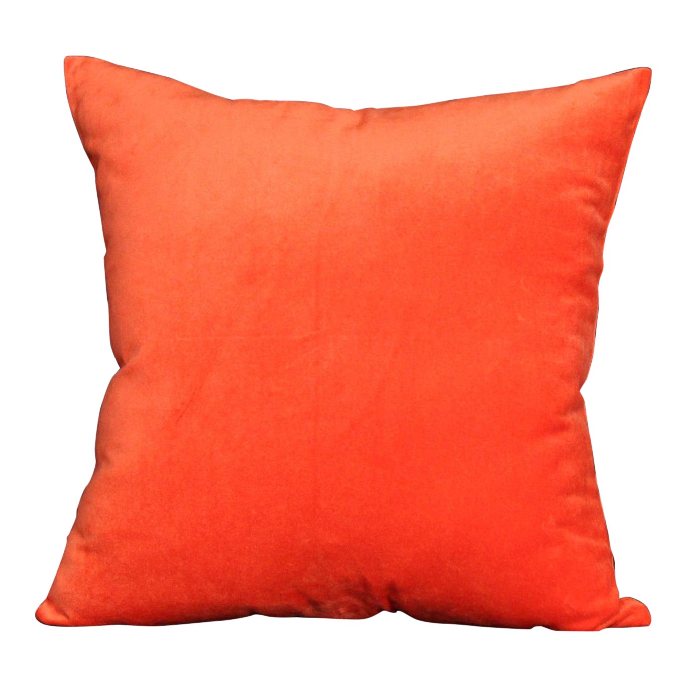 Orange Velvet Decorative Pillow Chairish