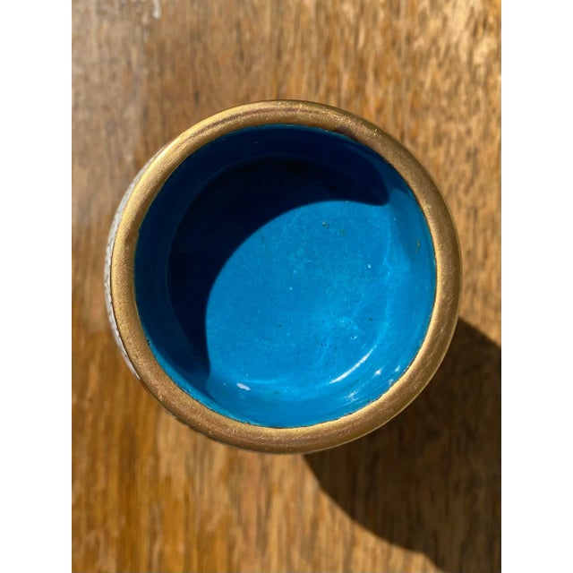 Mid 20th Century Mid 20th Century Enameled Cloisonné Vase For Sale - Image 5 of 6