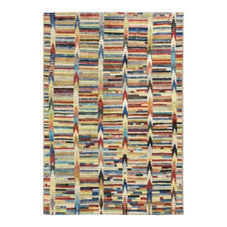 Colorful Small Modern Wool Rug For Sale
