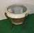 The beech wood coffee table is finished in silver leaf with a beige lacquered top edge. It measures 66 cm in diameter and...