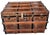 Antique Flat-Top Steamer Trunk With Original Excelsior Lock | Circa 1895–1915 For Sale