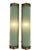 1940s Vintage Art Deco Light Old Lamp Wall Sconces Fixture Brass & Green Glass Rod Ship Light - Pair For Sale - Image 5 of 5