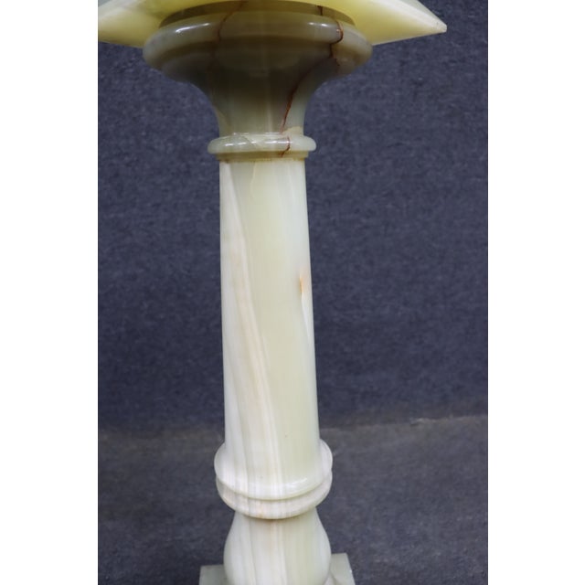 Rare Italian Green Onyx Swivel Pedestal For Sale - Image 9 of 14