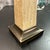Travertine and Bronze Finish Obelisk Shape Table Lamp For Sale In Miami - Image 6 of 11