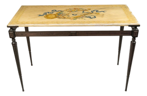 Console Table in Bronze and Marble Top, 1960s