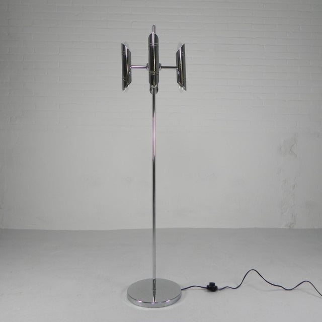 Vintage Space Age Chrome Floor Lamp, 1960s For Sale - Image 11 of 18