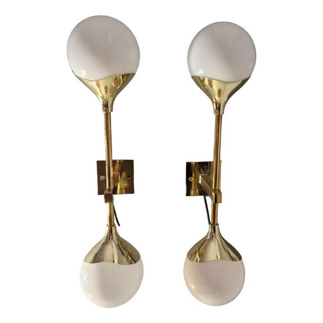 Glass Cup Sconces from Alberello, Set of 2 For Sale - Image 14 of 14