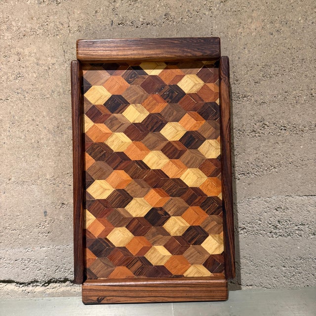 Wood Mid-Century Modern Don Shoemaker Señal Service Tray Exotic Wood For Sale - Image 7 of 7