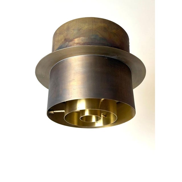 German Brass Architectural Ceiling Light Lamp, 1960s For Sale - Image 10 of 18