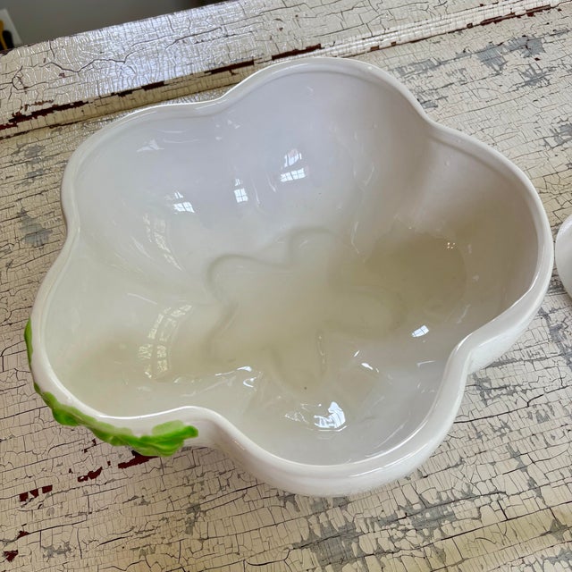 Mid 20th Century Vintage Mancer Meiselman Imports Italian Pumpkin Tureen and Vine Ladle 2 Pieces For Sale - Image 5 of 12