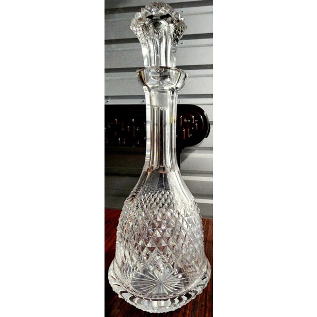 Antique Late 19th Century American Brillant Period Fine Lead Cut Crystal Wine Decanter For Sale - Image 10 of 13