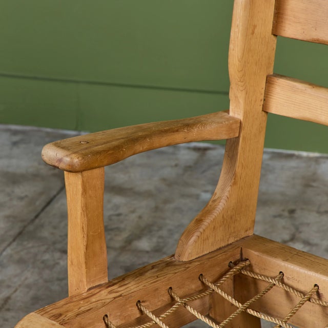 "Sportstugemöbler" Woven Seat Armchair For Sale - Image 12 of 16