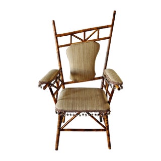 Antique Asymmetrical Bamboo Chair For Sale