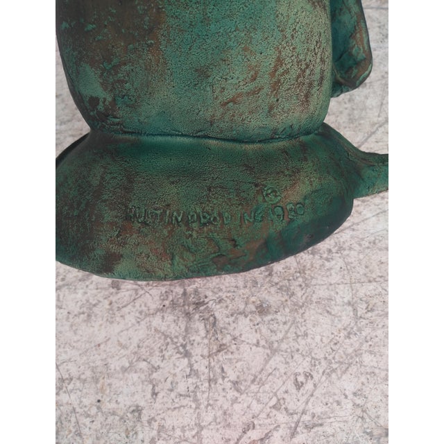 Asian Green Buddha Sitting Pose Sculpture By Austin Studios For Sale - Image 3 of 7