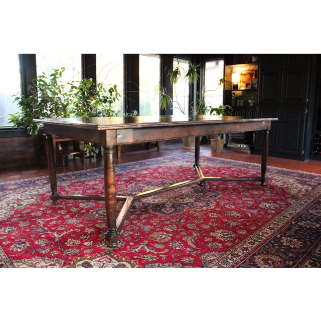 English Country English White Oak Refectory Extension Table For Sale - Image 3 of 12
