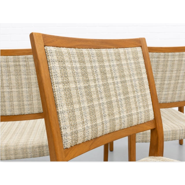 Brown Set of Six Vintage Mid Century Modern Walnut Dining Chairs by Svegards | Scandinavian Mid Century Modern, C. 1960's For Sale - Image 8 of 14