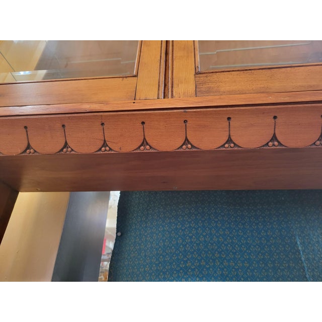 Camel Late 19th Century Victorian Eastlake Handcrafted Pine Wood Hutch For Sale - Image 8 of 11