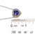 Natural Heart Sapphire Diamond Pendant 18" 14k W Gold 4.13 TCW Certified For Sale - Image 16 of 16