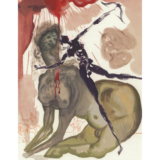 Original engraving from Salvador Dalí’s "The Divine Comedy" published by Editions d’Art Les Heures Claires, Paris, in...
