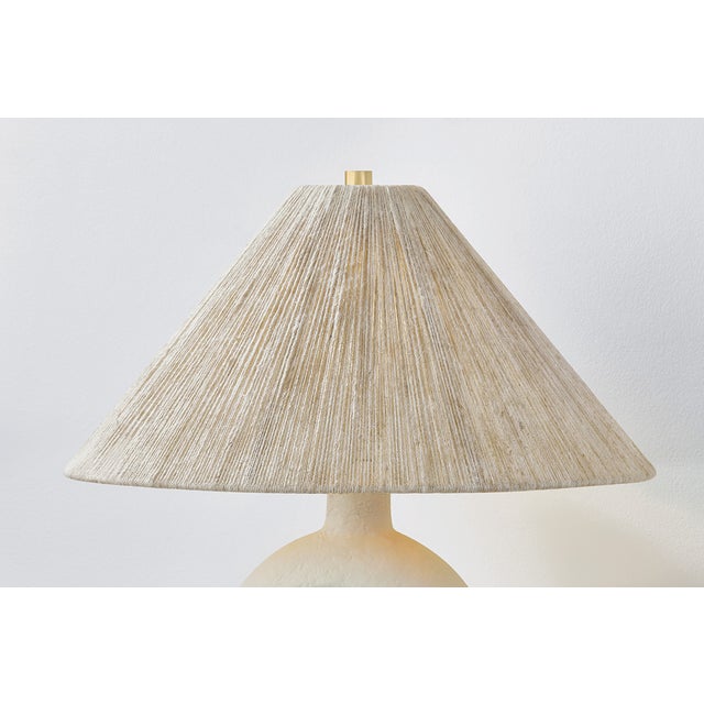 Mitzi Mitzi Centella 18 in. 1 Light Table Lamp in Aged Brass and White Plaster Finish For Sale - Image 4 of 11