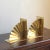 Metal Late 20th Century Chinoiserie Brass Fan Bookends — a Set For Sale - Image 7 of 12