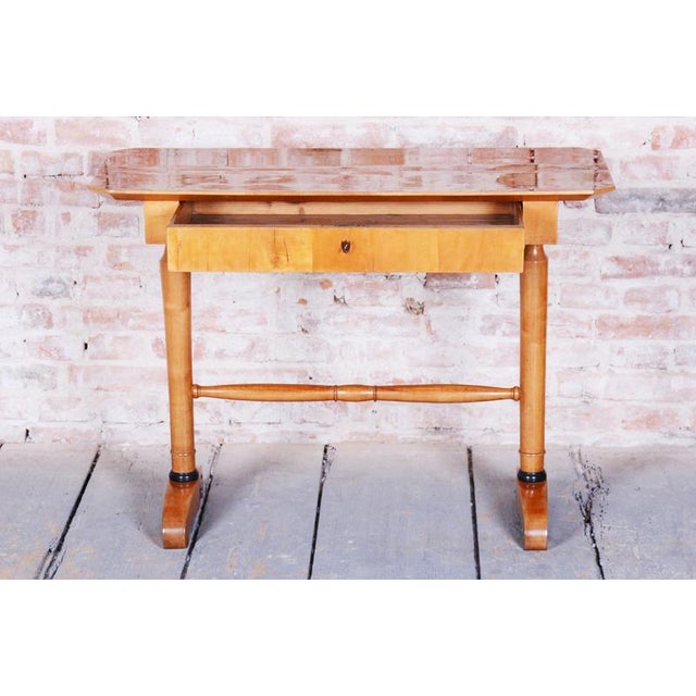 Biedermeier Writing Desk in Spruce & Maple Veneer, Austria, 1830s For Sale - Image 9 of 18