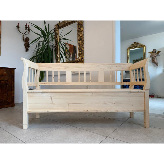 Rustic Wood Kitchen Bench For Sale - Image 14 of 18