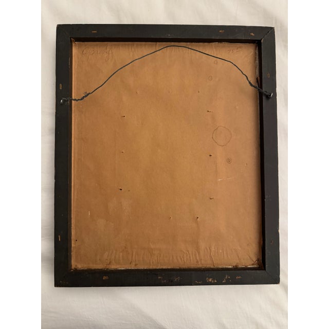 Dorothy Roe Brown Oil Painting on Board – Framed Still Life of Wine Bottle & Apple For Sale - Image 9 of 10