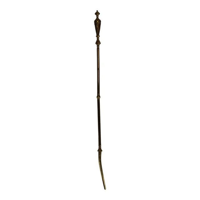 Neoclassical Brass Fireplace Tool Set C1920 For Sale - Image 14 of 17