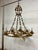 Antique French Brutalist Gilt Forged Iron 12-Light Chandelier For Sale - Image 4 of 9
