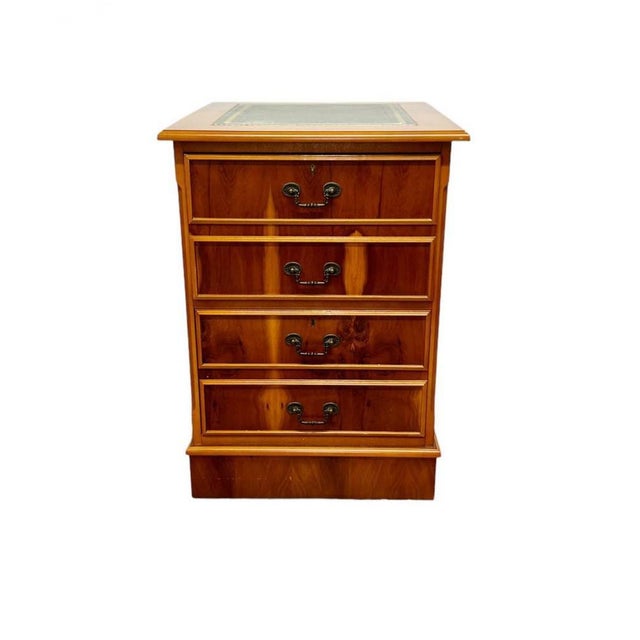 Gorgeous single Regency style filing cabinet in mahogany Leather topped Four drawers so ample storage. Dimensions:...