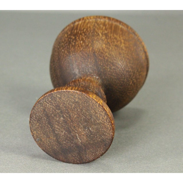 19th C. Treen Ware Turned Wood Egg Cups Set of Four For Sale - Image 13 of 15