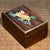 Carved Wood Box With Bone Inlay Auspicious Beast Motif For Sale - Image 4 of 9