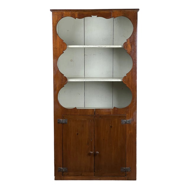 Antique Mid Atlantic Country Pine Cupboard C. Early 19th Century For Sale