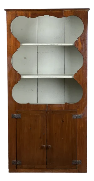 Antique Mid Atlantic Country Pine Cupboard C. Early 19th Century