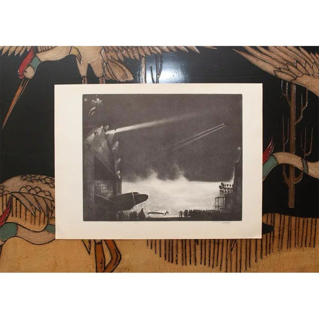 1939 After "Airport" by William Heaslip, First Edition Period Offset Lithograph For Sale - Image 9 of 12