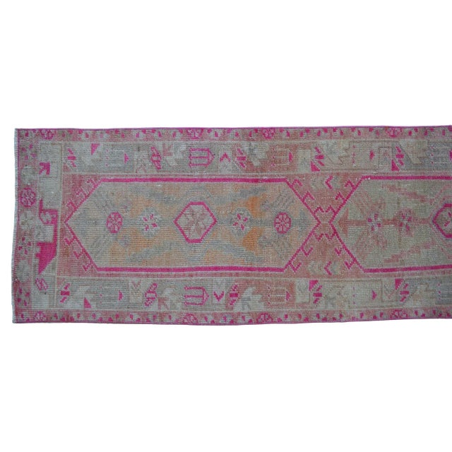 1970s Vintage Hand Knotted Runner Rug - 2′2″ × 11′1″ For Sale - Image 11 of 12