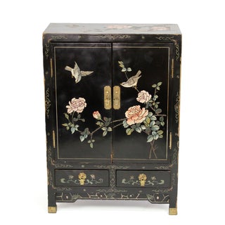 Vintage Asian Painted Nightstand For Sale