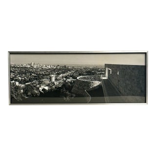 Modern Framed Architectural Print of the Getty Museum For Sale