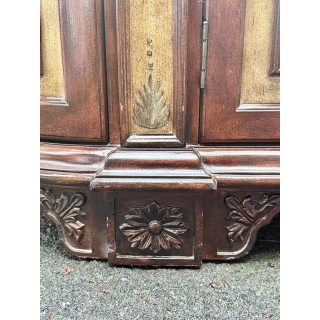 Rustic European Paint Decorated Demi Lune Sideboard For Sale - Image 12 of 12