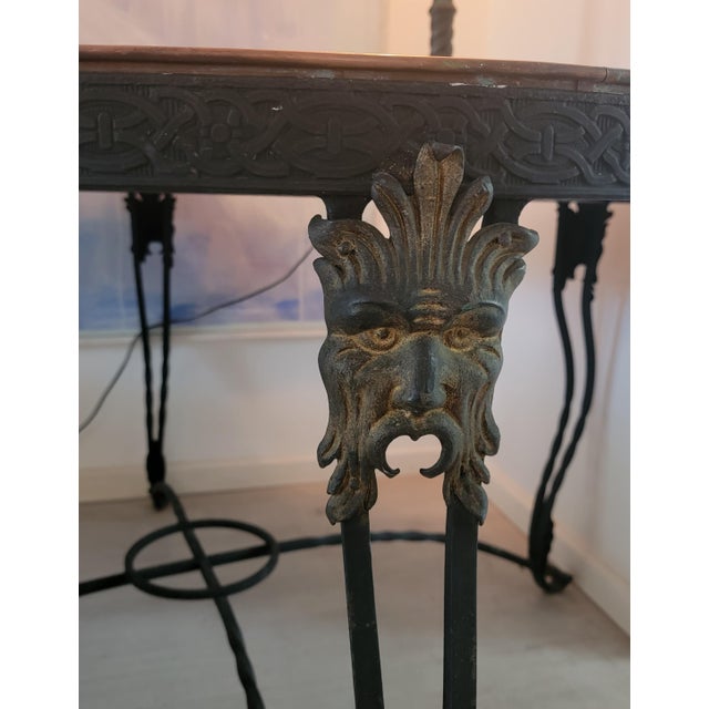 Late 19th Century 19th Century French Iron and Copper Table For Sale - Image 5 of 6