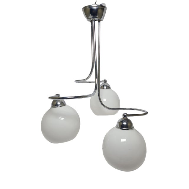 Art Deco Style Chandelier, Poland, 1970s For Sale