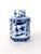 Chinoiserie Vintage Blue and White Chinoiserie Porcelain Tea Caddy For Sale - Image 3 of 9