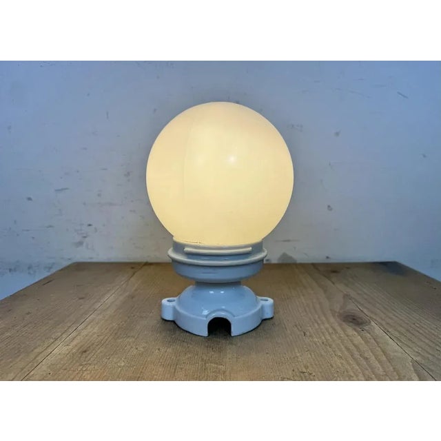 Vintage Porcelain and Milk Glass Ceiling Light, 1960s For Sale - Image 15 of 16