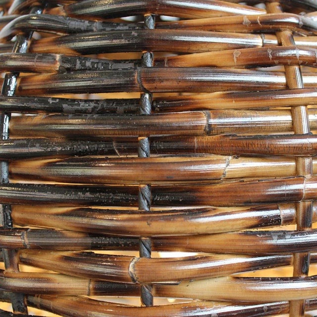 Contemporary Hand Weaved Rattan Globe Lantern For Sale - Image 3 of 3