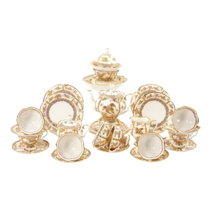 Gilt Gold Russian Lomonosov Porcelain Coffee & Tea Service / by A. Vorobievsky